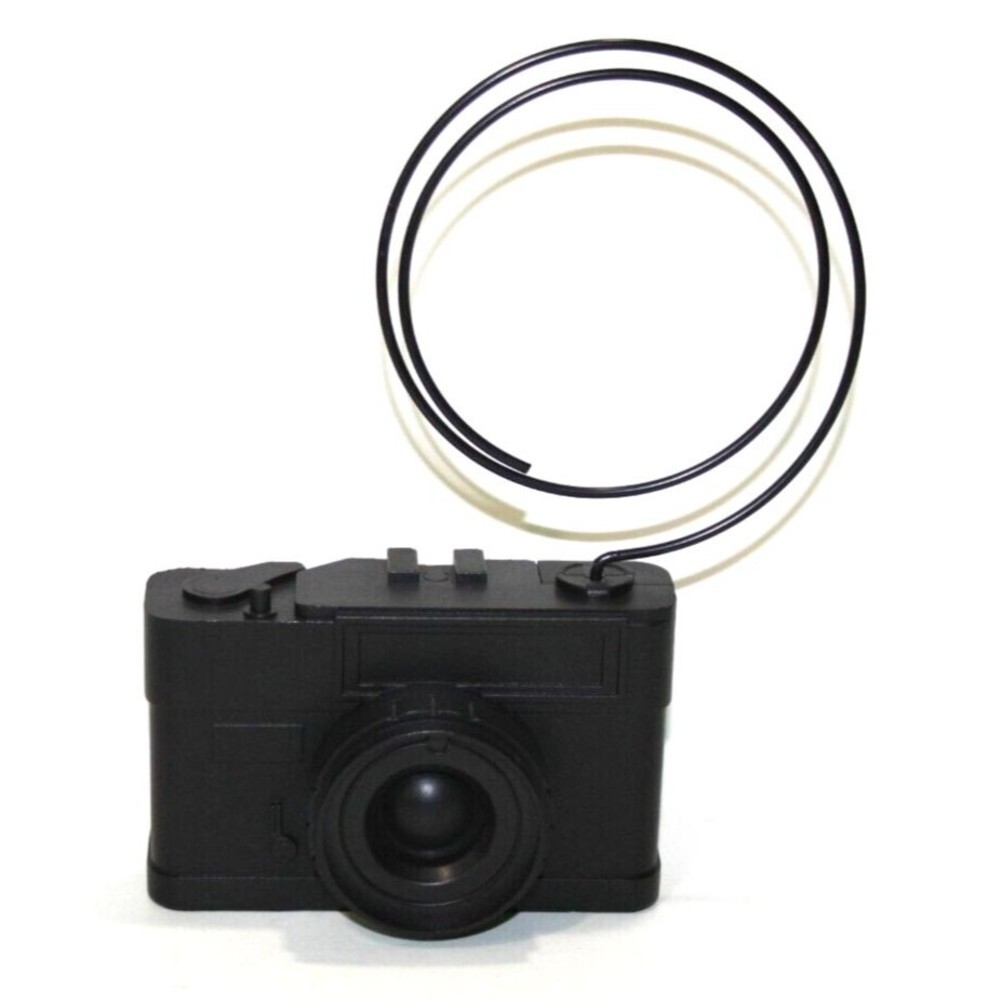 Retro Camera Photo Memo Holder Plastic Black Film Camera  4in x 7in x 2in Decor